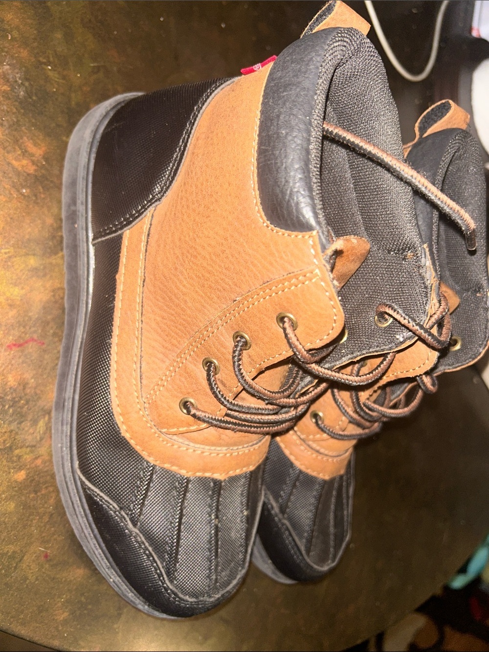 Levi's Brown and Black Lace-Up young boys Boots